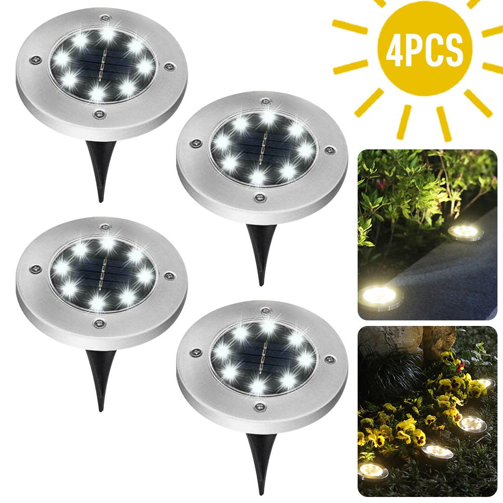 4/8 LEDs Solar Powered Buried Light