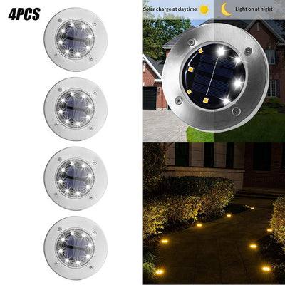 4/8 LEDs Solar Powered Buried Light