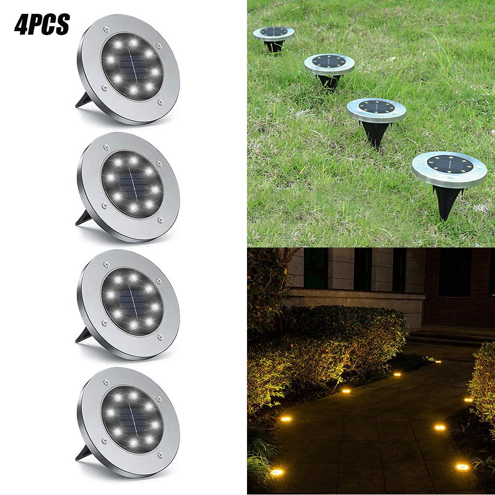 4/8 LEDs Solar Powered Buried Light