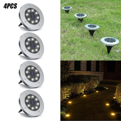4/8 LEDs Solar Powered Buried Light