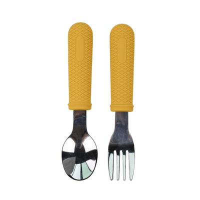 2Pcs Children Safe Fork and Spoons