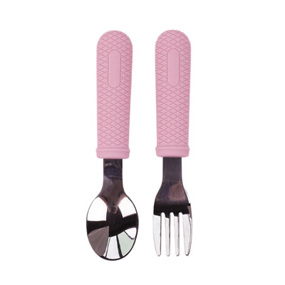 2Pcs Children Safe Fork and Spoons
