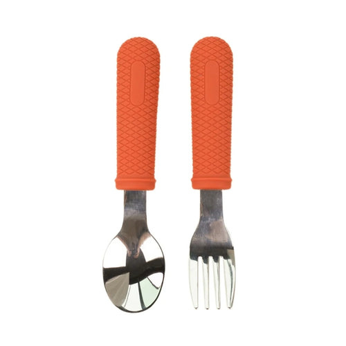 2Pcs Children Safe Fork and Spoons