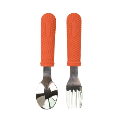 2Pcs Children Safe Fork and Spoons