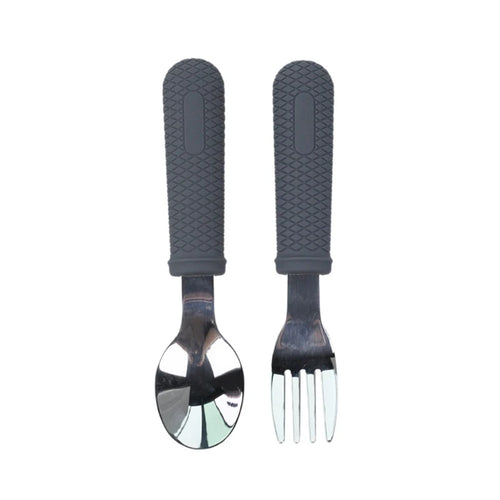 2Pcs Children Safe Fork and Spoons