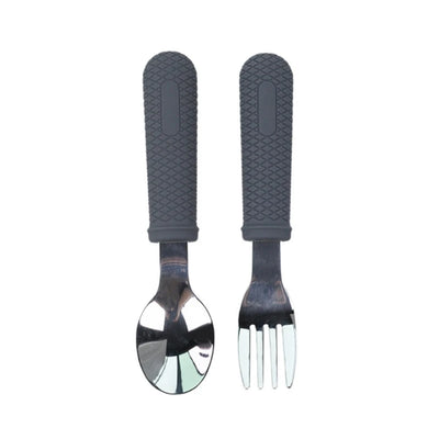 2Pcs Children Safe Fork and Spoons