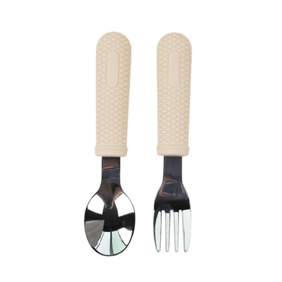 2Pcs Children Safe Fork and Spoons